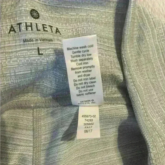 Athleta Gray Jacquard Highrise Chatturanga Textured Leggings Size Large - Picture 8 of 8